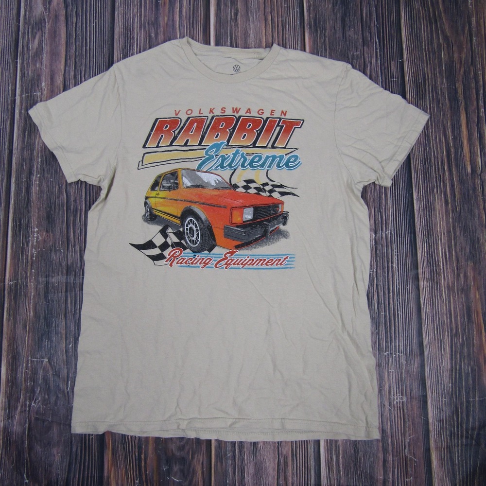 Volkswagen Rabbit Shirt‎ Mens Medium Racing Equipment Graphic Car VW